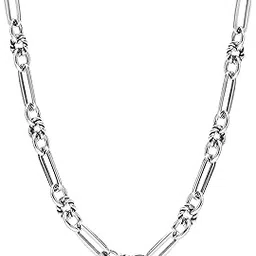 lecalla 925 Sterling Silver BIS Hallmarked Italian PaperClip Link Chain Necklace for Women Girls and Men-picture-13