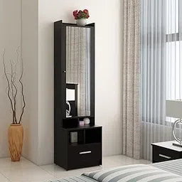 Furnilife Dressing Table with Mirror 1 Door 1 Drawer for Bedroom -White Color(WxHxD):50x185x40cm, Suitable for Bedroom, Laundry Room, Closet, etc.-picture-21