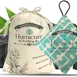 Humicure Activated Charcoal Air Purifier Bags (75 Gram) - Odor Remover & Freshener for Car, Kitchen, Bathroom, Wardrobe, Shoe Rack, Pets (Green, 3)-picture-21