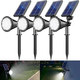 APOMAO Solar Spot Lights Outdoor, 36 LEDs 1000LM Adjustable Solar Lights Outdoor Waterproof, 2-in-1 Solar Powered Spotlights Landscape Lighting for Garden, Yard, Pathway- 4 Pack (Cool White)-picture-17
