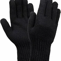 DreamPalace India Winter Warm, Touchscreen Thermal Woolen Gloves for Men and Women/Winter Gloves - Free Size - Black-picture-49