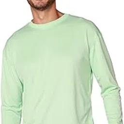 ingear Mens Swim Shirt UPF Mens Sun Shirts Mens Long Sleeve Rash Guard (Mint, X-Large)-picture-28