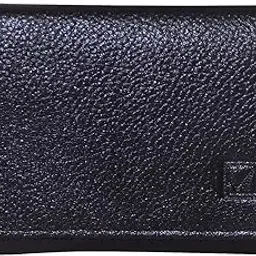 Black Genuine Leather 8-12 Card Slots Card Holder Wallet for Men & Women-image-2