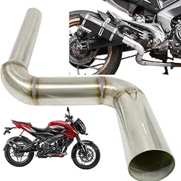 Dhe Best Bike Modified Stainless Steel Exhaust Pipe Muffler Mid Bend Pipe Suitable for Bajaj Pulsur NS 160-picture-26