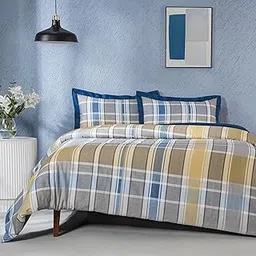 Maspar 100% Cotton Printed Double Bed Duvet Cover with 2 Pillow Cases - 200 TC-image-41