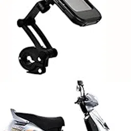 Motorcycle Bike Phone Holder, Waterproof Mobile Mount with TPU Touch Screen, 360° Rotating Universal Bicycle Holder for Smartphones Under 6.5 Inches Compatible with M-ahindra-D-URO-picture-43
