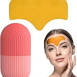 Anti-Wrinkle Skincare Combo Kit – Ice Face Roller & Forehead Wrinkle Patches | Skin Tightening | Puffiness & Fine Line Removal | Face & Eye Massager for All Skin Types | Hydrolysed Collagen Face Treatment Multipurpose Lightweight Effective Anti-Aging Forehead Mask for Men & Women-picture-33