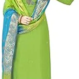 leeza store Women's Cotton Slub Embroidered Unstitched Churidar Dress Material With Banarasi Dupatta-picture-28