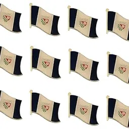 Canadian Province and Territory Flag Lapel Pins, Enamel Tie & Hat Pin Badges for all Canadian Provinces and Territories, 12 Single Pins, Metal, no gemstone-image-33