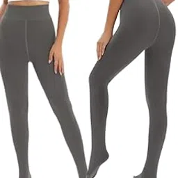brachy Women Plus Size Beige (XL) Ankle Length (30 to 40 Waist) Stretchable Women Warm Thick Fur Lined Fleece Winter Thermal Soft Legging Tights Stocking-picture-41