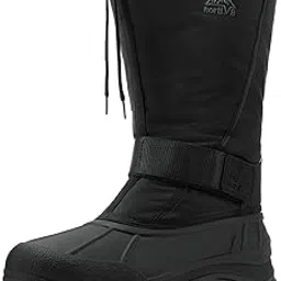 nortiv 8 Men's Waterproof Hiking Winter Snow Boots Insulated Fur Liner Lightweight Outdoor Booties Black Size-picture-37