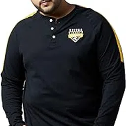 bigbanana Plus Size Men's Regular Fit Henley Tshirt-picture-53