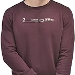 crimsoune club Men's Wine Printed Round Neck Sweatshirt-picture-10