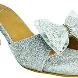 brepik Silver Glitter With a Charming Bow and Heels-picture-14