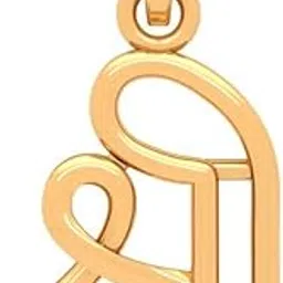 p.c. chandra jewellers 14KT (585) BIS Hallmark Yellow Gold Religious Pendant - 0.85 Grams-picture-37