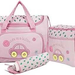 ZOOMELLA 4Pcs Mummy Tote Baby Nappie Diaper Changing Bags Sets Pink|Diaper Bags| Diaper Bags-picture-17