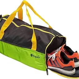 mufubu Gym Travel Duffle Bag - 32 Litre Buddys Gym Bags for Men Stylish for Travel, Gym and Sports with Shoe Compartment (Green/Black)-picture-43