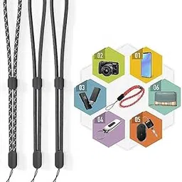 SHOPONIL Durable and Elastic Nylon Hand Lanyard Wrist Strap Keychain String Ideal for Holding Mobile/ID Badge Holder/Keys/AirPod Keychain and Camera-image-43