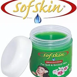 SOFSKIN (USA Brand) Brilliantine (Green, Perfumed) 100gm x 2 Jars. Skin Moisturiser & Hair Styling Cream.-picture-15