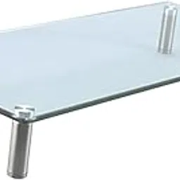 UJEAVETTE Monitor Stand Riser Shelf Ergonomic for WiFi Router Media Boxes Game Console Clear 40x24cm-image-17