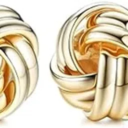 el regalo 1 Pair Non Piercing Clip On Earrings- Knot Twist Clip On Non Pierced Earrings for Girls/Women- Fake Clip Earrings-picture-47