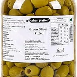 Urban Platter Whole Green Gordal Olives Pitted, 3.8kgs (Product of Spain | Large Size Olive Without Pits | Firm & Juicy | Drained Weight - 2kgs)-image-1