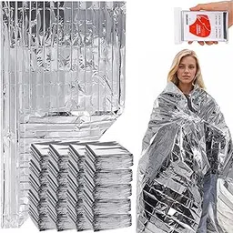 Essenhome 50 Pcs Emergency Blankets,Thermal Foil Sauna Blanket,Emergency Mylar Thermal Blanket,Gigantic Space Blanket 82*52 in. Survival Blankets for Camping, Hiking, Survival, Marathons and Car Use-image-6