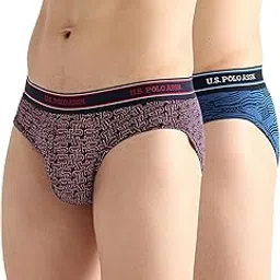 u.s. polo assn. Men's Cotton Elasticized Waist Printed Underwear Briefs - Pack of 2-picture-18