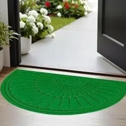 Half Round Anti-Skid Door Mat for Entrance | Heavy Duty Indoor & Outdoor Floor Mat for Home & Office (Green)-picture-26