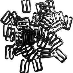 elbme 100x Metal Black Lingerie Hardware Sewing Clip Hook Eye 8mm for Bra Straps (55007940DY)-picture-36