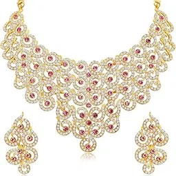 sukkhi Divine Gold Plated Ad Necklace Set For Women-picture-13