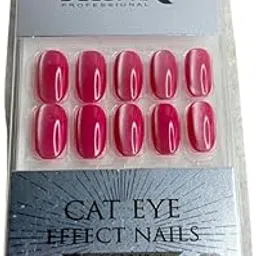 Kritagya By Nail Art Studio | 24 Pcs Stick On Nails Set | Easy Glue Tab Application | Reusable Unbreakable Artificial Nails | Nail Extension Kit | Color - Rani-picture-56