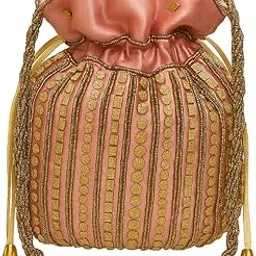 oll oo la la beauty OLL Handmade Silk Potli Bag for Women – Traditional Indian Wedding Potli Bag with Embroidery, Tassels & Drawstring – Bridal | Festive | Ethnic Return Gift Bag-picture-35