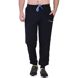muffy Men's Slim fit Poly Cotton Track Pant with 2 Side Zipper Pocket Running Jogging Gym Yoga-picture-12