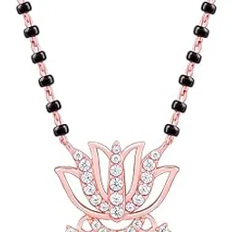 giva 925 Silver Rose Gold Damara Mangalsutra| Black Bead Necklace to Gift Women | With Certificate of Authenticity and 925 Stamp | 6 Months Warranty-picture-39