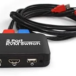 Decdeal 2 Port USB KVM Switch Switcher with Cable for Dual Monitor Keyboard Mouse Switch Support Desktop Controller Switching-picture-40