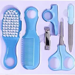 Scenty 5 In1 Baby Grooming Kit,Portable Baby Grooming Kit for New Born Baby,Hair Brush, Comb,Baby Nail Scissor,Baby Nail Cutter,Tweezer,Nail Filer,Newborn,Infants,Toddlers (Blue)-picture-20