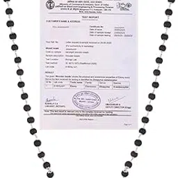 Jewelquick Original Karungali Malai - Certified Ebony Beads Mala With Goverment Lab Test Certification - Authentic Black Ebony Wood 54 Beads German Silver Cap Mala For Meditaon & Spiritual Growth-picture-31