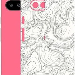 AtOdds Mobile Skin Sticker Wrap | Compatible for Google Pixel 9A (5G) | Scratchproof Matte Finish | Full Coverage for All Sides & Camera Protection (White-Terrain)-picture-18