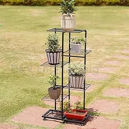 D&V Engineering 6-Tier Metal Corner Plant Stand, Indoor Plant Shelf for Multiple Small Plants, Pots, and Flowers, Perfect for Patio, Garden, Balcony, Living Room, Narrow Spaces, and Home Decor-image-20