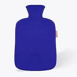 Coronation Hot Water Bag (Large) with Plain Premium Soft Fleece Cover | Blue | 2 Liters Capacity | Premium Feel Bag | Great for Cramps, Pain Relief & Cozy Nights | Feet and Bed Warmer for Adults, Kids-image-2