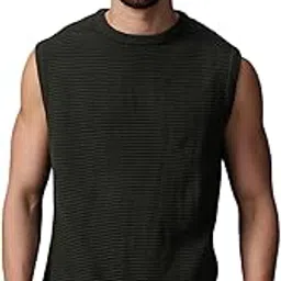 high star clothing High Star Men Acrylic Knitted Relaxed Fit Round Neck Sleeveless Sweaters 34-picture-14