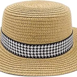 VRITRAZ Baby Boy's and Girl's Kids Children Cute Printed Cartoon Gift Summer Fancy Dress Straw Fasion Hat Cap 2-image-47