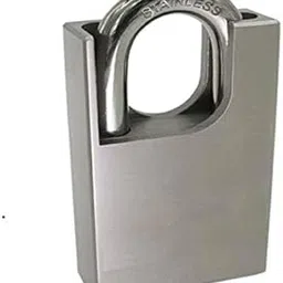 Premium Stainless Steel Heavy Duty Key Lock with 3 Keys, Sturdy & Waterproof Multipurpose Lock for Luggage, Gate, Door Security, Shutter, Cycle & Locker (Silver)-image-16