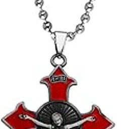 m men style Religious Lord Jesus crucifix Christian Cross Stainless Steel Pendant Necklace Chain For Men And Women-picture-16