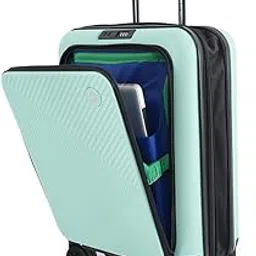united colors of benetton Ryzen Pro 55 cms Cabin Trolley Bag for Travel | Hard Luggage with Durable PC Shell, TSA Approved Lock, Front Opening Compartment and 360° 8-Wheel Spinner- Birds Green-picture-54