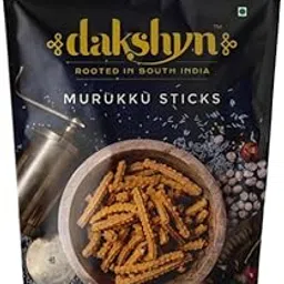 Dakshyn Chakli Murukku Sticks (225g x Pack of 2) | Crunchy Murukku Snacks Namkeen | South Indian Chakodi Snacks | No Maida | Indian Chakli with Nutty Sesame Seeds-picture-23