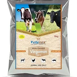 Virgomin Forte - Metho Chelated Mineral Mixture Powder Supplement for Cattle,Cow, Buffalo, Poultry, Goat, Pig & Horse - 5kg-picture-66