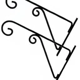 Aarav Plant Hanger Brackets Wall Mounted Plant Hangers for Hanging Flower Pots Metal Hanging Hooks, Holder for Indoor Outdoor Planters - Black - Pack of 2-picture-22