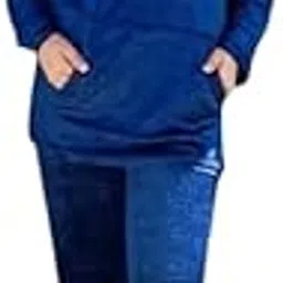 Women's Winter Woolen Fur Nightsuit Top and Bottom Set-picture-27